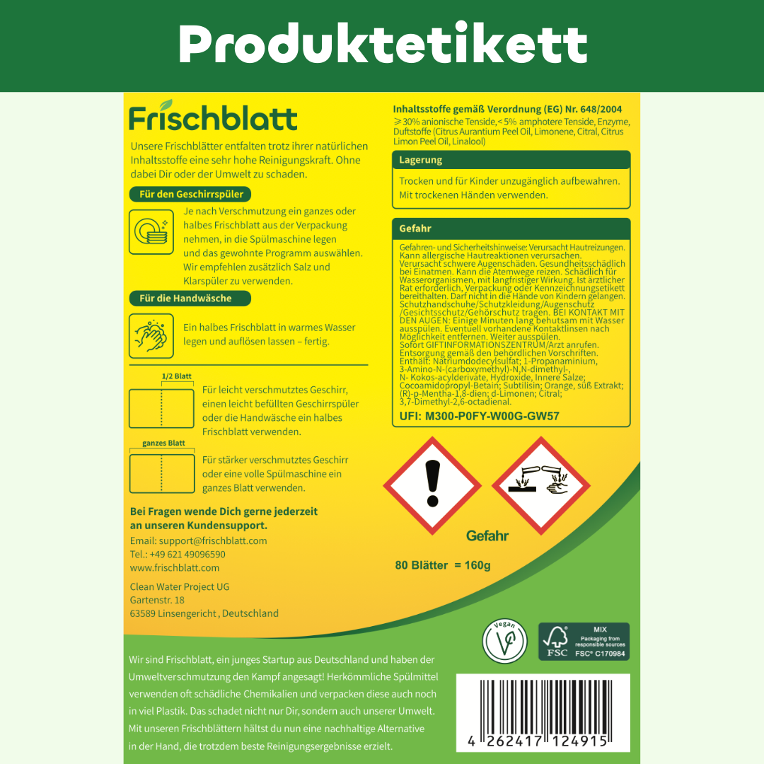 Spülmaschinen Blätter