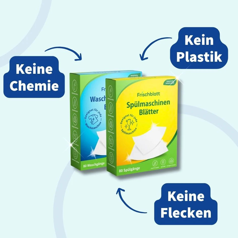 Spül- und Waschmittelblätter im Set
