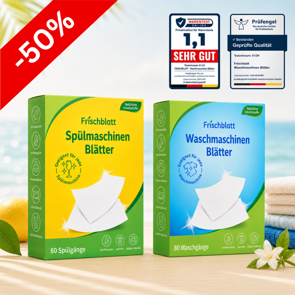 Spül- und Waschmittelblätter im Set