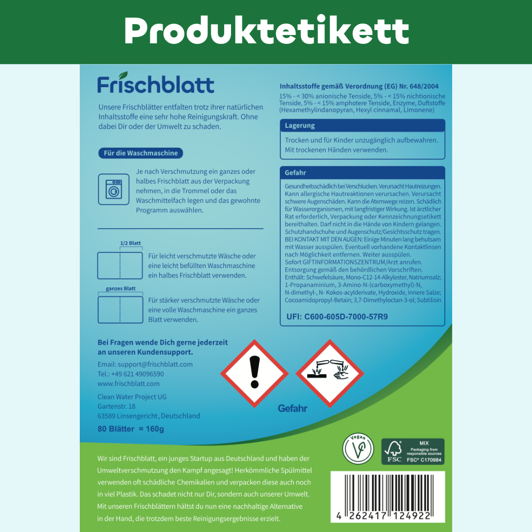 Waschmittel Blätter