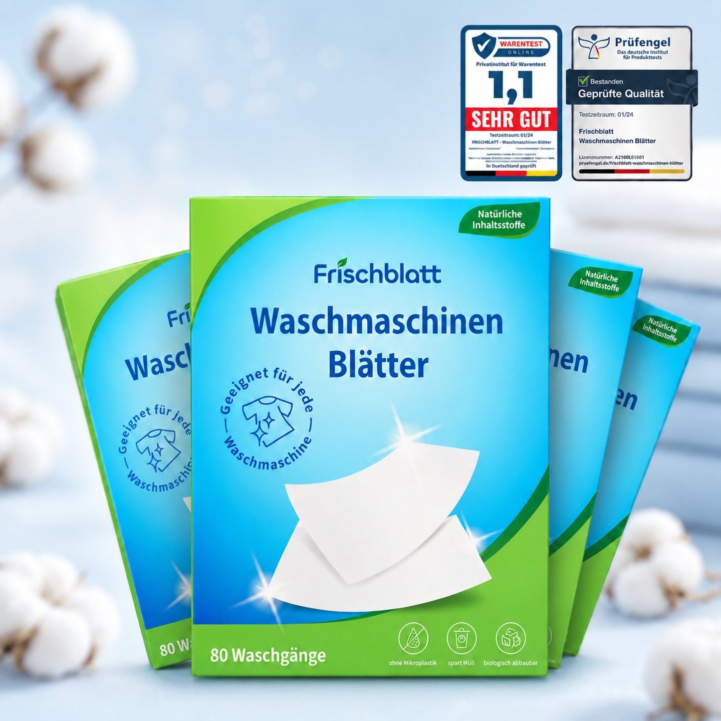 Waschmittel Blätter LP-Test