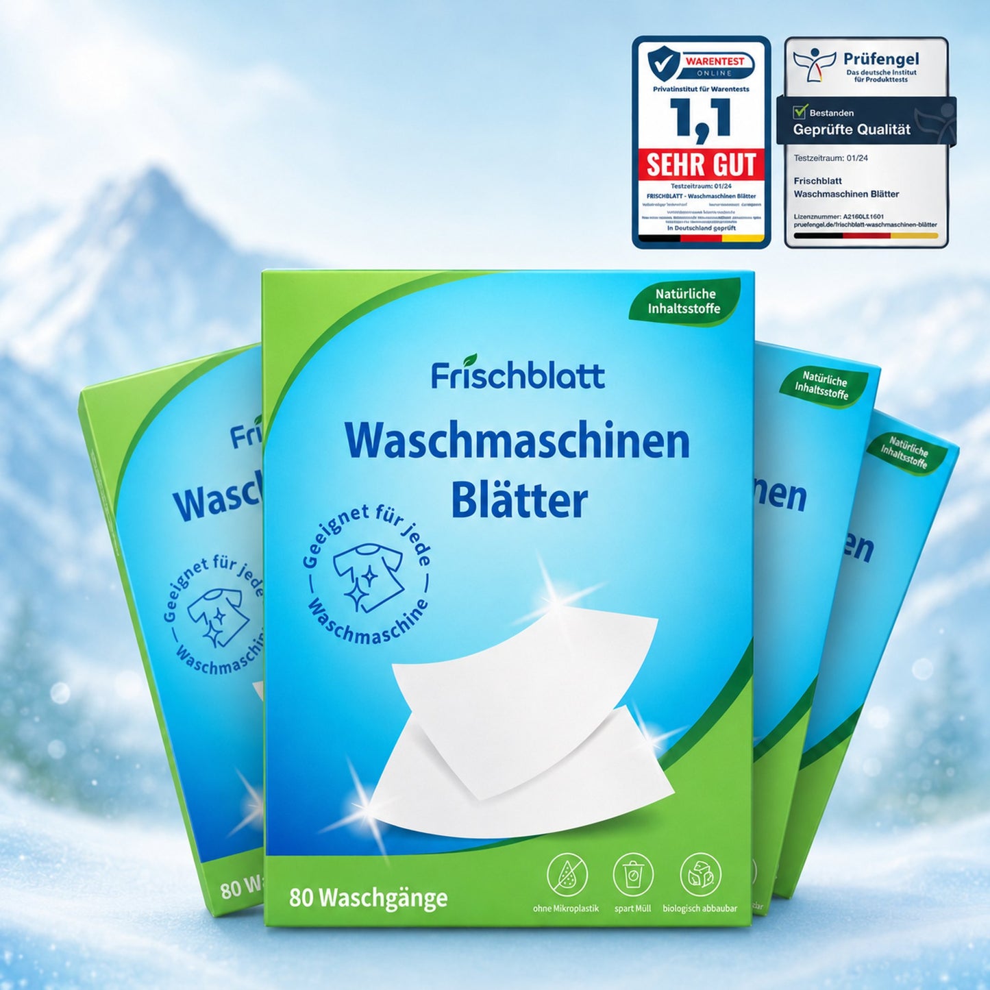 Waschmittel Blätter LP-Test